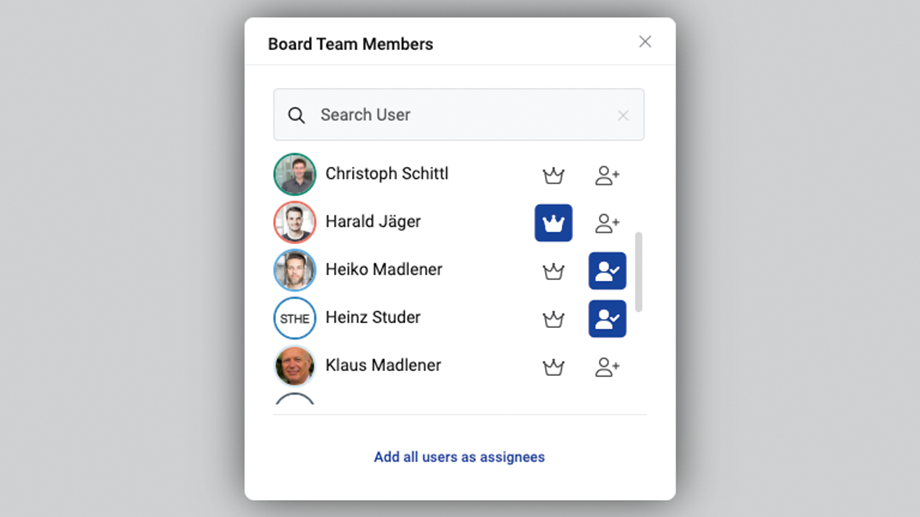 Manage Board Team Members